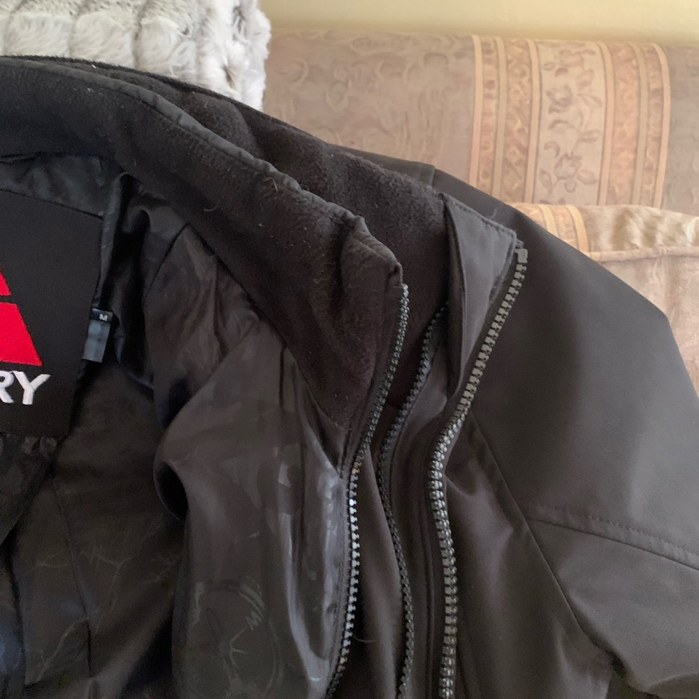 Black winter coat Med. two piece, soft shell and outer shell. like new. - Picture 6 of 6